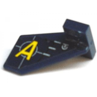 dark blue tail shuttle small with yellow a and silver lines pattern on left side sticker - set 8631