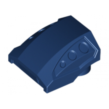 dark blue slope curved 2 x 2 with debossed side ports