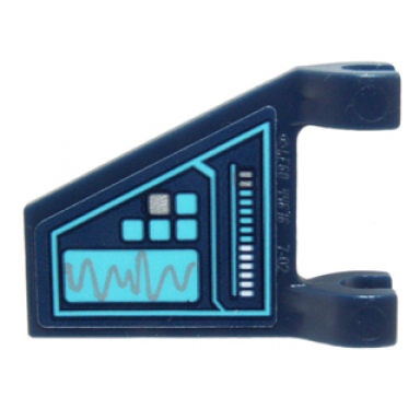 dark blue flag 2 x 2 trapezoid with medium azure and silver buttons meter and gauge pattern sticker - set 71200