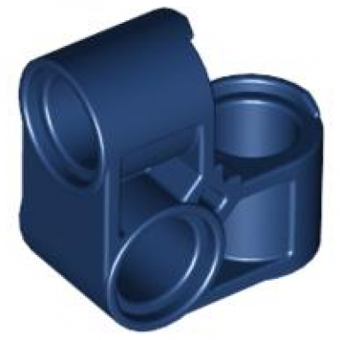 dark blue technic pin connector perpendicular 2 x 2 bent