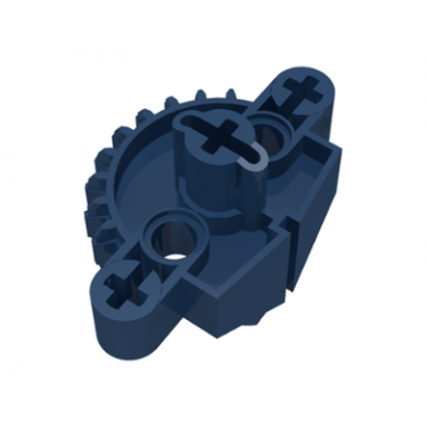 dark blue bionicle matoran torso gear 9 tooth with 3 axle holes and 2 pin holes