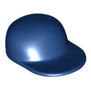 dark blue minifigure headgear cap - long flat bill