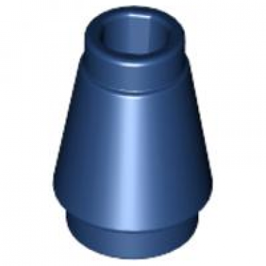 dark blue cone 1 x 1 with top groove