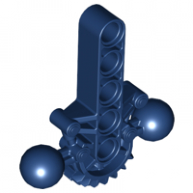 dark blue bionicle hips lower torso with 2 ball joint and 7 tooth half gear