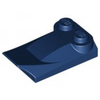 dark blue slope curved 3 x 2 x 2 3 with 2 studs wing end