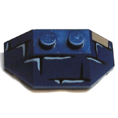 dark blue wedge 2 x 4 triple with brick pattern scarab thorax