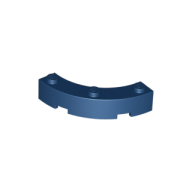 dark blue brick round corner 4 x 4 macaroni with 3 studs