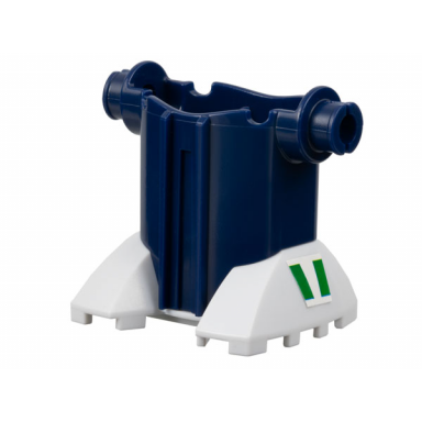 dark blue sports promo figure base with very light bluish gray feet with green stripes pattern on both sides stickers - set 7918