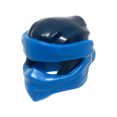 dark blue minifigure headgear ninjago wrap type 6 with molded blue wraps and knot pattern