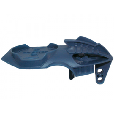dark blue bionicle visorak head with 7 pin holes and axle hole boggarak