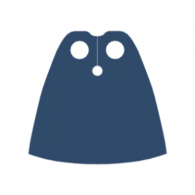 dark blue minifigure cape cloth standard - traditional starched fabric - 4.0cm height