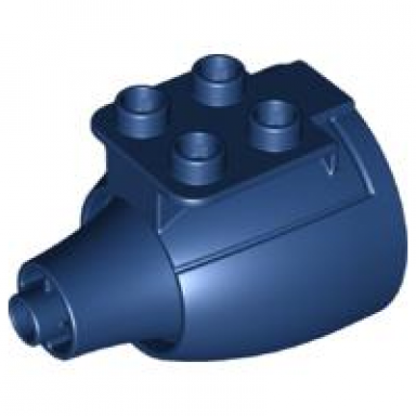 dark blue duplo airplane large engine housing
