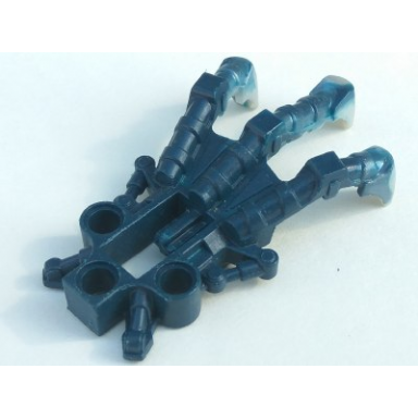 dark blue bionicle foot piraka clawed with marbled pearl light gray pattern