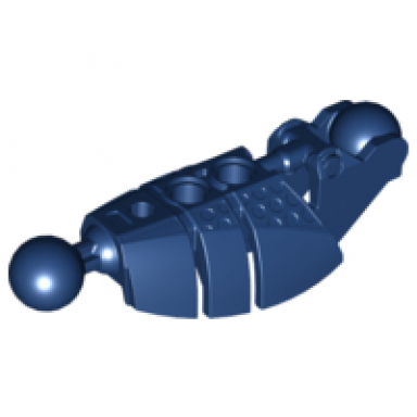 dark blue bionicle piraka leg lower section with 2 ball joint