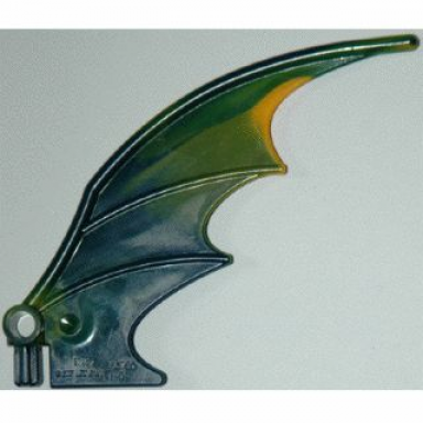 dark blue dragon wing 8 x 10 green and yellow trailing edge pattern