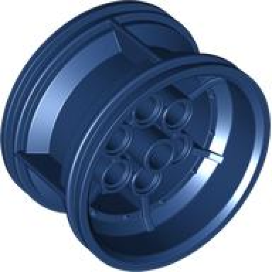 dark blue wheel 43.2mm d x 26mm technic racing small 6 pin holes