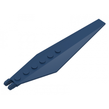 dark blue hinge plate 3 x 12 with angled side extensions and tapered ends