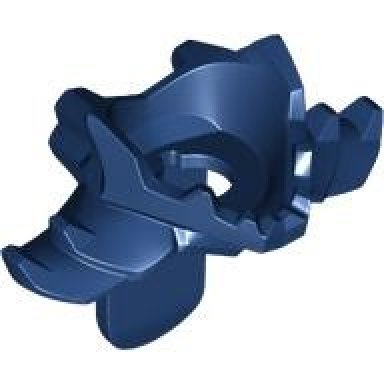 dark blue minifigure armor shoulder pads spiked with dragon lower jaw and 2 studs on long back