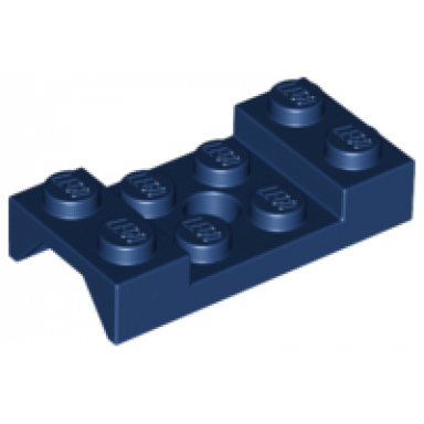 dark blue vehicle mudguard 2 x 4 with arch studded with hole