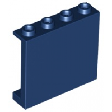 dark blue panel 1 x 4 x 3 with side supports - hollow studs