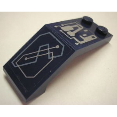 dark blue windscreen 5 x 2 x 1 2 3 with computer pattern model left side sticker - set 7703