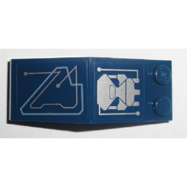 dark blue windscreen 5 x 2 x 1 2 3 with computer pattern model right side sticker - set 7703