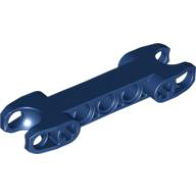 dark blue technic axle and pin connector 2 x 7 with 2 ball joint sockets squared ends closed side axle holes
