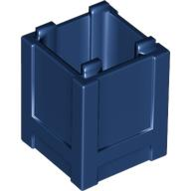 dark blue container box 2 x 2 x 2 - top opening