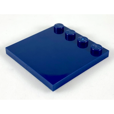 dark blue tile modified 4 x 4 with studs on edge
