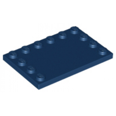 dark blue tile modified 4 x 6 with studs on edges
