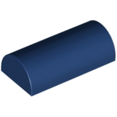 dark blue slope curved 2 x 4 double with groove