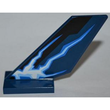 dark blue tail shuttle with lightning pattern on left side sticker - set 9442
