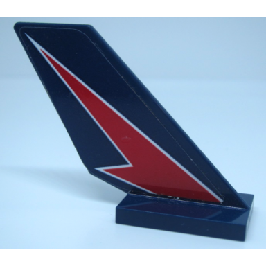 dark blue tail shuttle with red lightning on dark blue background pattern model left side sticker - set 60177