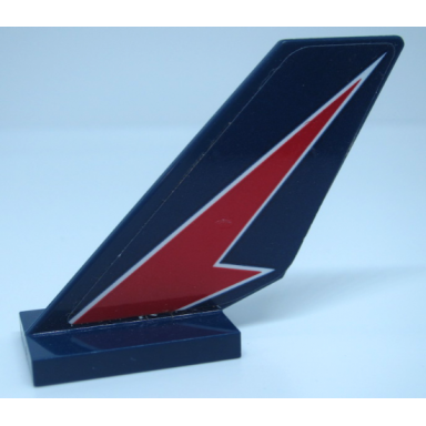dark blue tail shuttle with red lightning on dark blue background pattern model right side sticker - set 60177