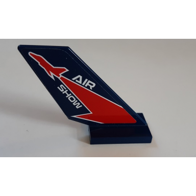 dark blue tail shuttle with red lightning and air show pattern on both sides stickers - set 60177