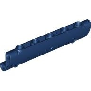 dark blue technic panel curved 11 x 3 with 2 pin holes through panel surface