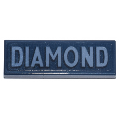 dark blue tile 1 x 3 with black and sand blue diamond pattern sticker - set 76271