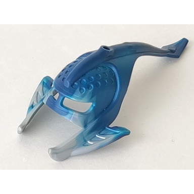 dark blue bionicle mask kiina with marbled pearl light gray pattern