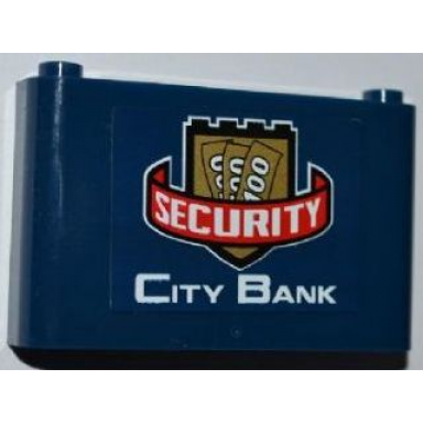 dark blue windscreen 1 x 6 x 3 with 3 100 banknotes on gold shield security and city bank pattern sticker - set 3661