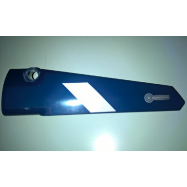 dark blue technic panel fairing 5 long smooth side a with white stripe and door handle pattern sticker - set 41999