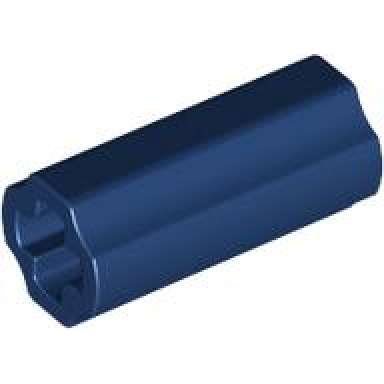 dark blue technic axle connector 2l smooth with x hole orientation