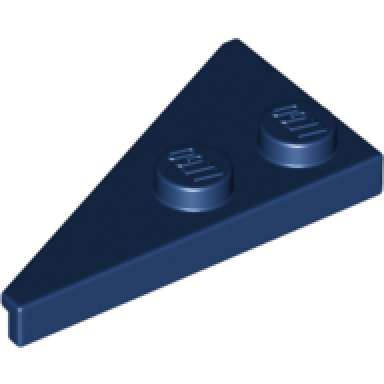 dark blue wedge plate 4 x 2 right pointed