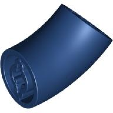 dark blue brick round 2 x 2 d 45 degrees elbow 25.5mm standing height