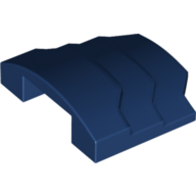 dark blue wedge 4 x 3 stepped no studs