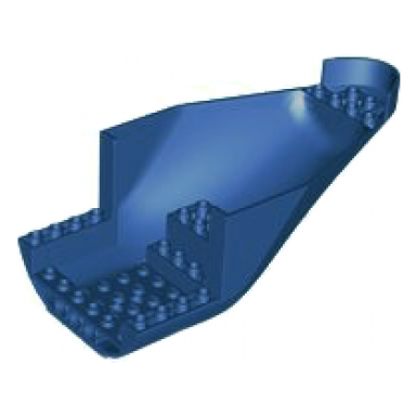 dark blue aircraft fuselage aft section curved bottom 8 x 16 with 2 holes