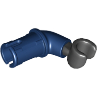 dark blue arm with technic pin with black hand