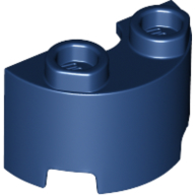 dark blue cylinder half 1 x 2 x 1