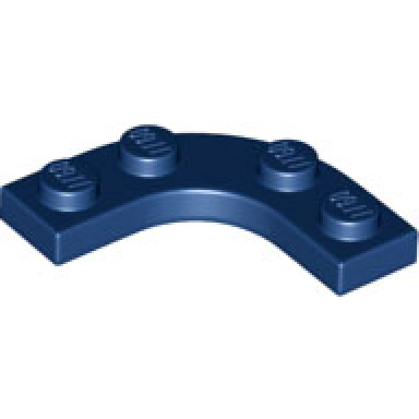 dark blue plate round corner 3 x 3 with 2 x 2 curved cutout