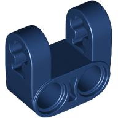 dark blue technic axle and pin connector perpendicular double split reinforced sides