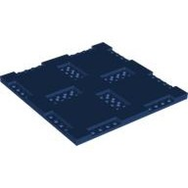 dark blue brick modified 16 x 16 x 2 3 with 1 x 4 and 2 x 4 indentations